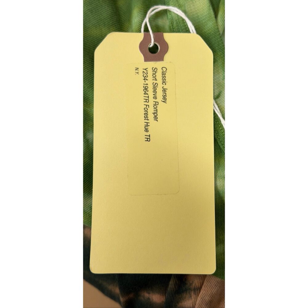 Raquel Allegra Classic Jersey Soft Sleeve Romper in Rainbow Hue NWT Size 0